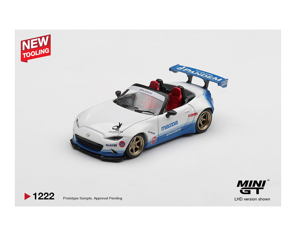 Mazda Miata MX5 (ND) Pandem IMSA White Mini GT 1/64 – Hanz Driven