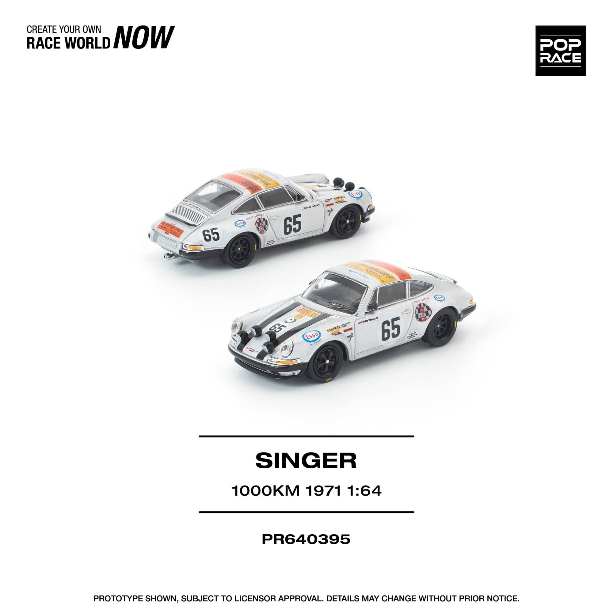 Porsche Singer DLS Turbo Study Track Orange 1/64 scale Pop Race