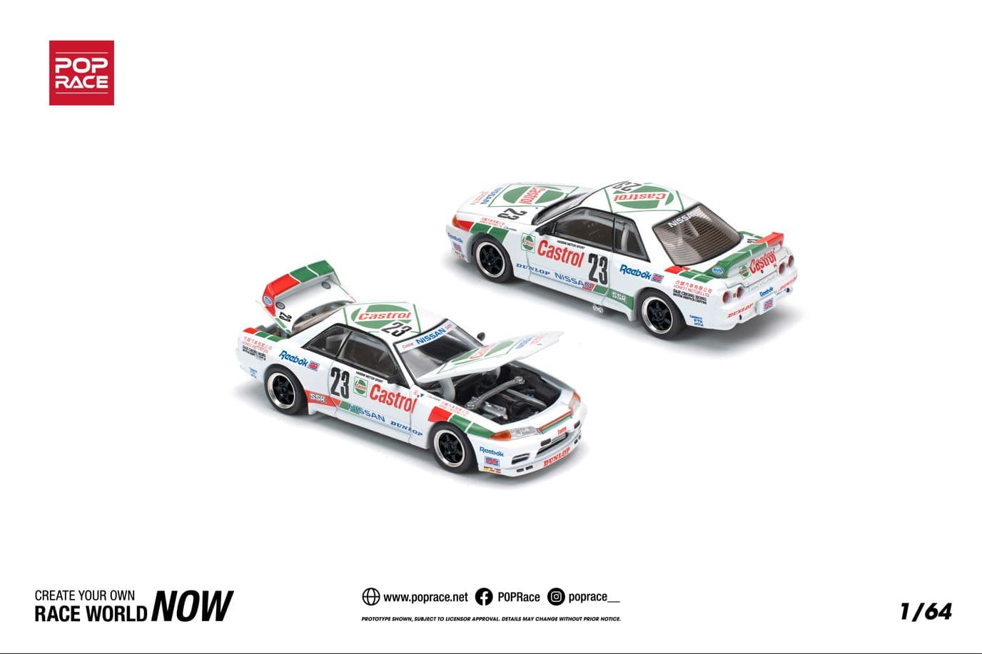 Nissan Skyline GTR R-32 Macau Guia Race 1990 Winner Pop Race 1/64