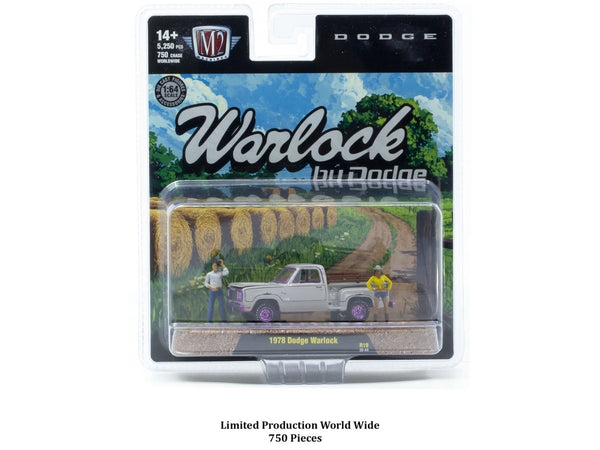 Chase 1978 Dodge Warlock with Minifigures M2 Machines 1:64 Diorama 67500-R19-25-44 Chase