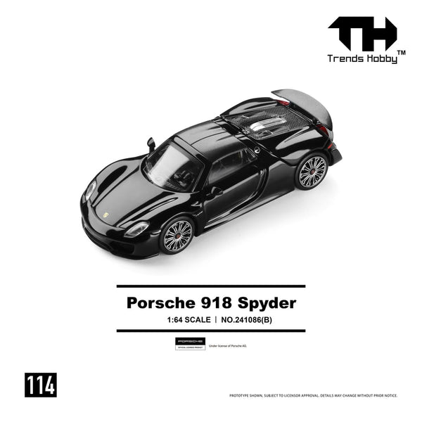 Porsche 918 Spyder Black Trends Hobby 1:64