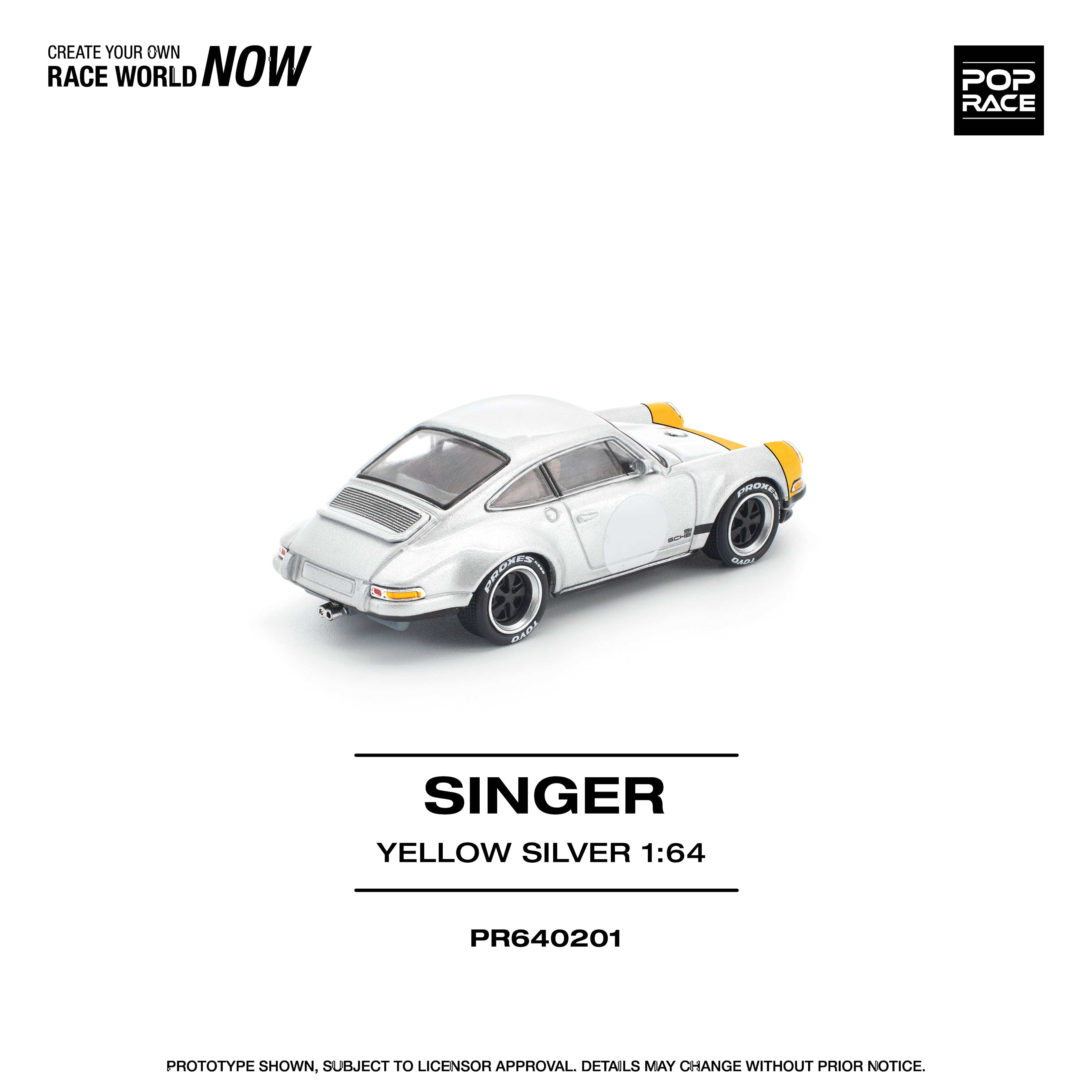 Porsche Singer DLS Turbo Study Track Orange 1/64 scale Pop Race