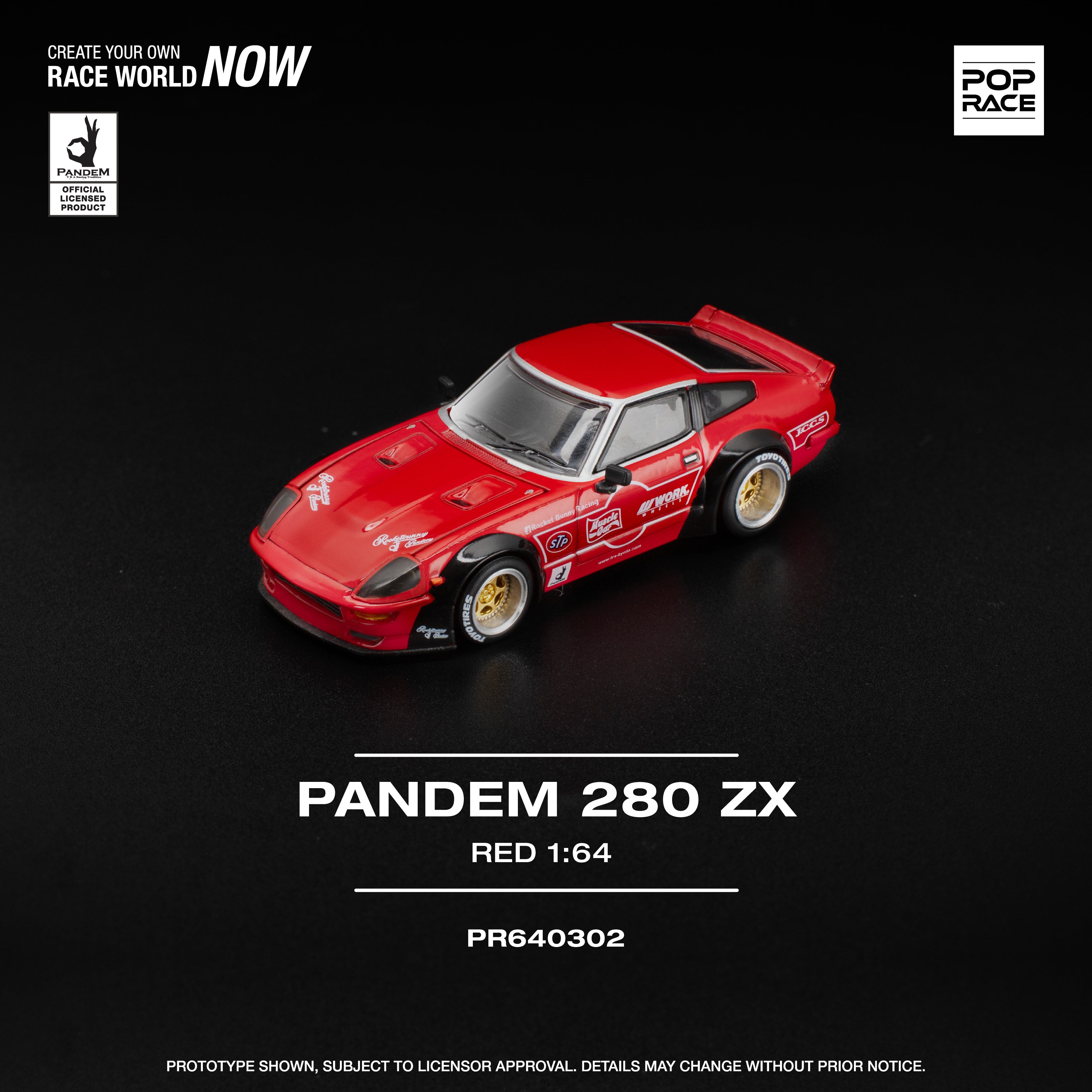 Pre-order) Datsun Pandem 280ZX Red Pop Race 1/64 scale – Hanz Driven