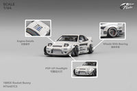 Custom Nissan 180SX Rocket Bunny - Metallic White Micro Turbo 1/64 scale MT6407C3