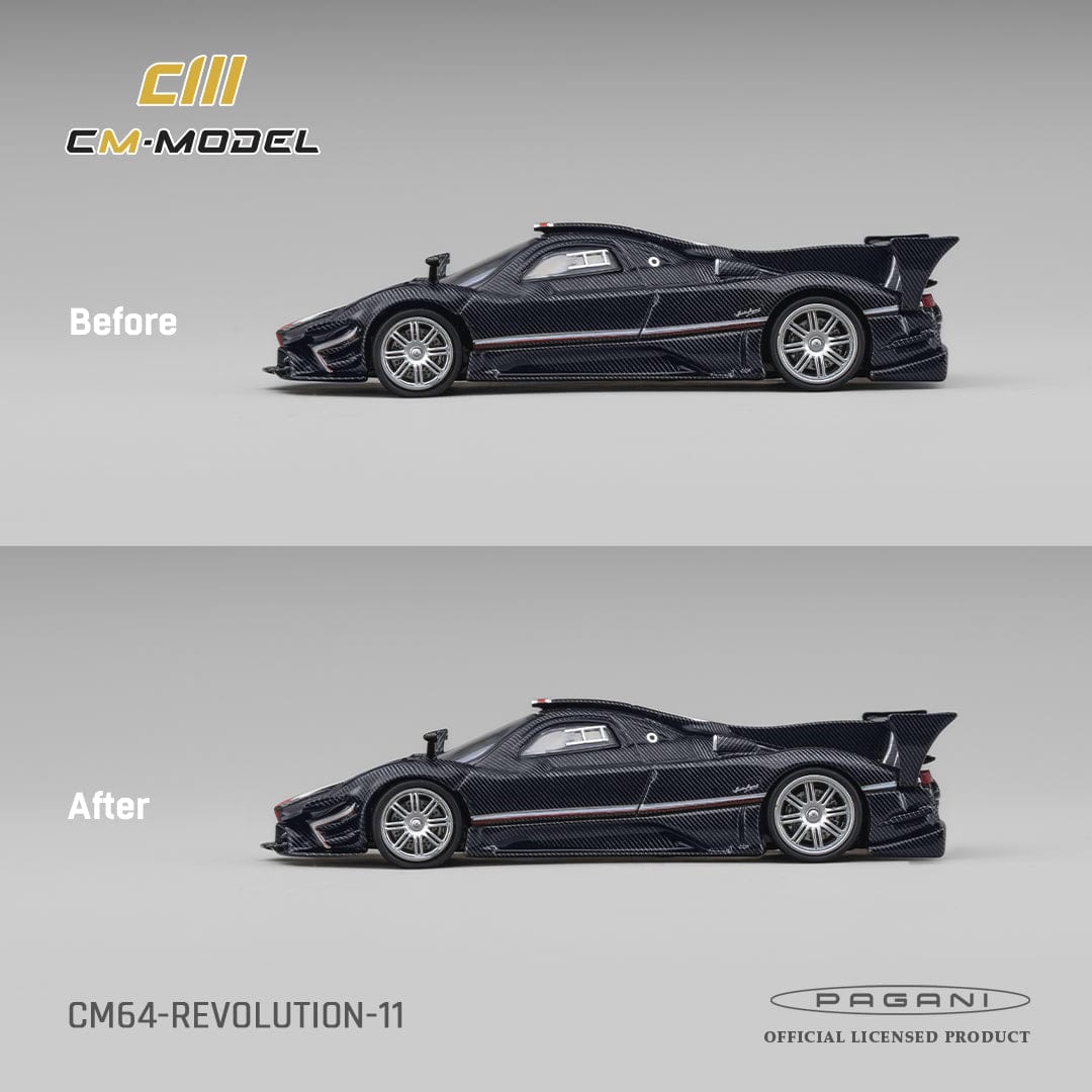 (PRE-ORDER) Pagani Zonda Revolucion Navy Carbon Fiber CM Model 1/64 CM64-REVOLUTION-11
