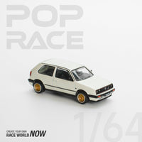 Volkswagen Golf GTI MK2 White Pop Race 1/64 scale PR640071