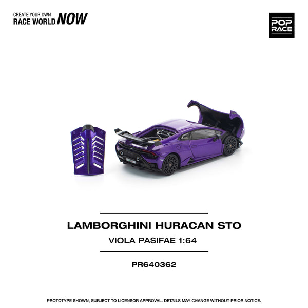 Lamborghini Huracan STO Viola Pasifae Pop Race 1/64 scale