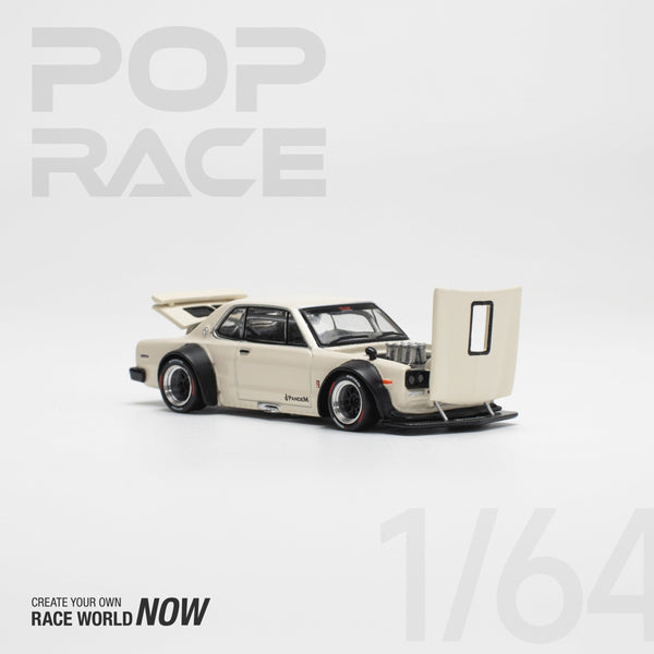 Skyline GT-R V8 Drift (Hakosuka) White 1/64 Pop Race PR640113