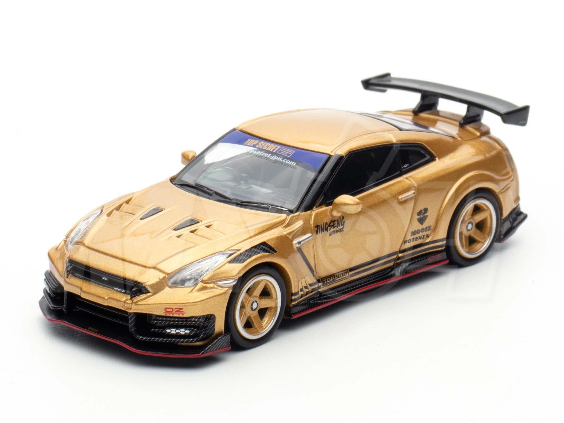 値下げ!!　Nissan Skyline ゴールドモデル Nissan Skyline GT-R R35 Top Secret Gold Thailand Diecast Expo 2025