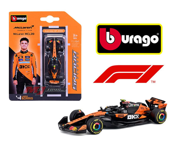 F1 2025 McLaren MCL39 #4 Lando Norris Bburago Racing Formula