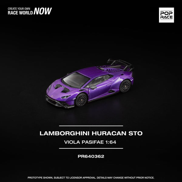 Lamborghini Huracan STO Viola Pasifae Pop Race 1/64 scale