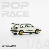 Volkswagen Golf GTI MK2 White Pop Race 1/64 scale PR640071