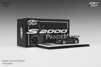 Custom Honda S2000 Rocket Bunny - Metallic Black Micro Turbo 1/64 scale