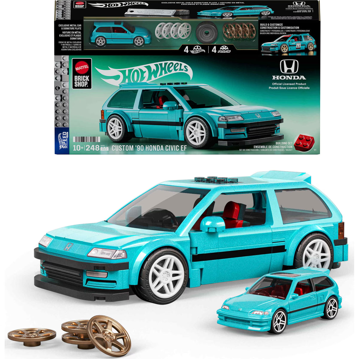 Custom 90 Honda Civic EF Mattel Brick Shop