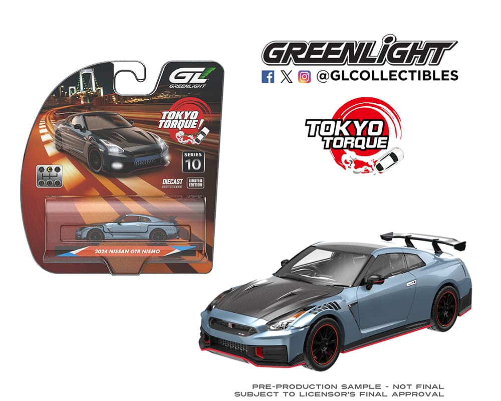 2024 Nissan GTR R35 NISMO Stealth Gray KCE Tokyo Torque Series 10 Greenlight 1:64 GL-235110-C