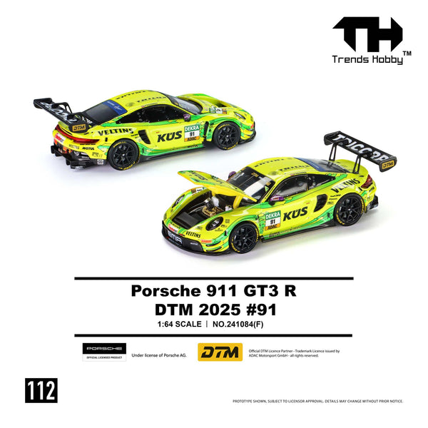 (PRE-ORDER) Porsche 911 GT3 R DTM 2025 No. 91 Trends Hobby 1/64 241084(F)