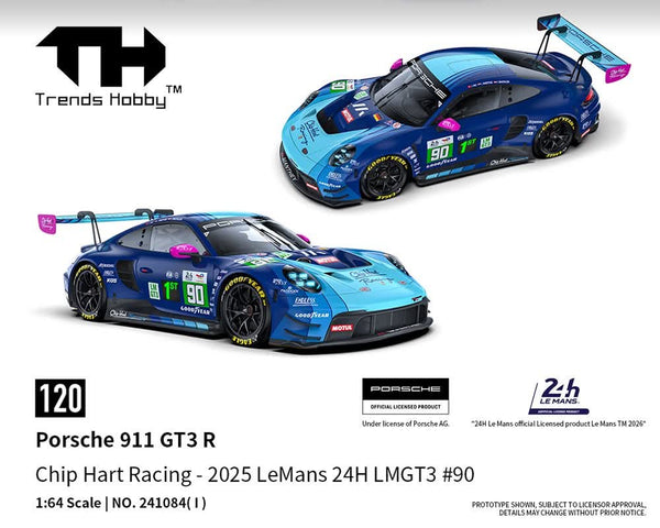 Porsche 911 GT3 R Le Mans 24H 2025 #90 Trends Hobby 1:64