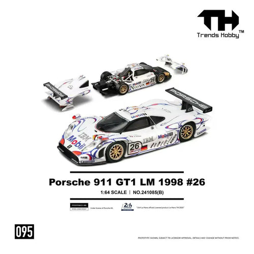 Porsche 911 GT1 LM 1998 #26 Le Mans Trends Hobby 1:64 – Hanz Driven