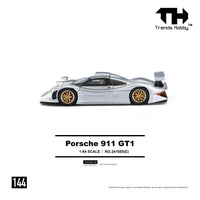 (PRE-ORDER) Porsche 911 GT1 1998 Silver Trends Hobby 1/64 241085(E)