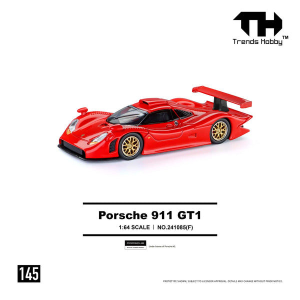 (PRE-ORDER) Porsche 911 GT1 1998 Red Trends Hobby 1/64 241085(F)