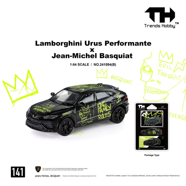 (PRE-ORDER) Lamborghini Urus Performante Basquiat Black Trends Hobby 1/64 241094(B)