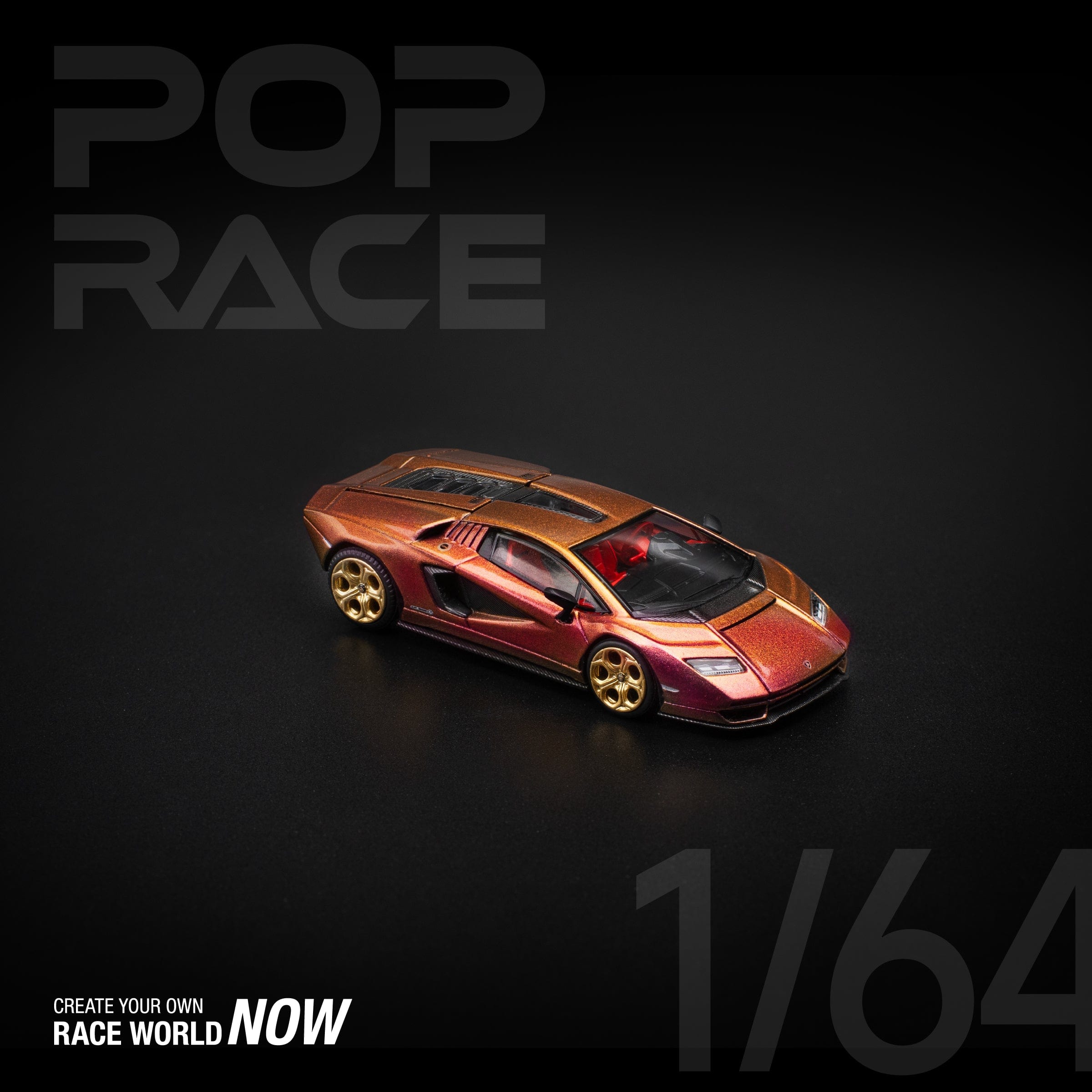 Lamborghini Countach COUNTACH LP 800-4 - BLU HAL Pop Race 1/64