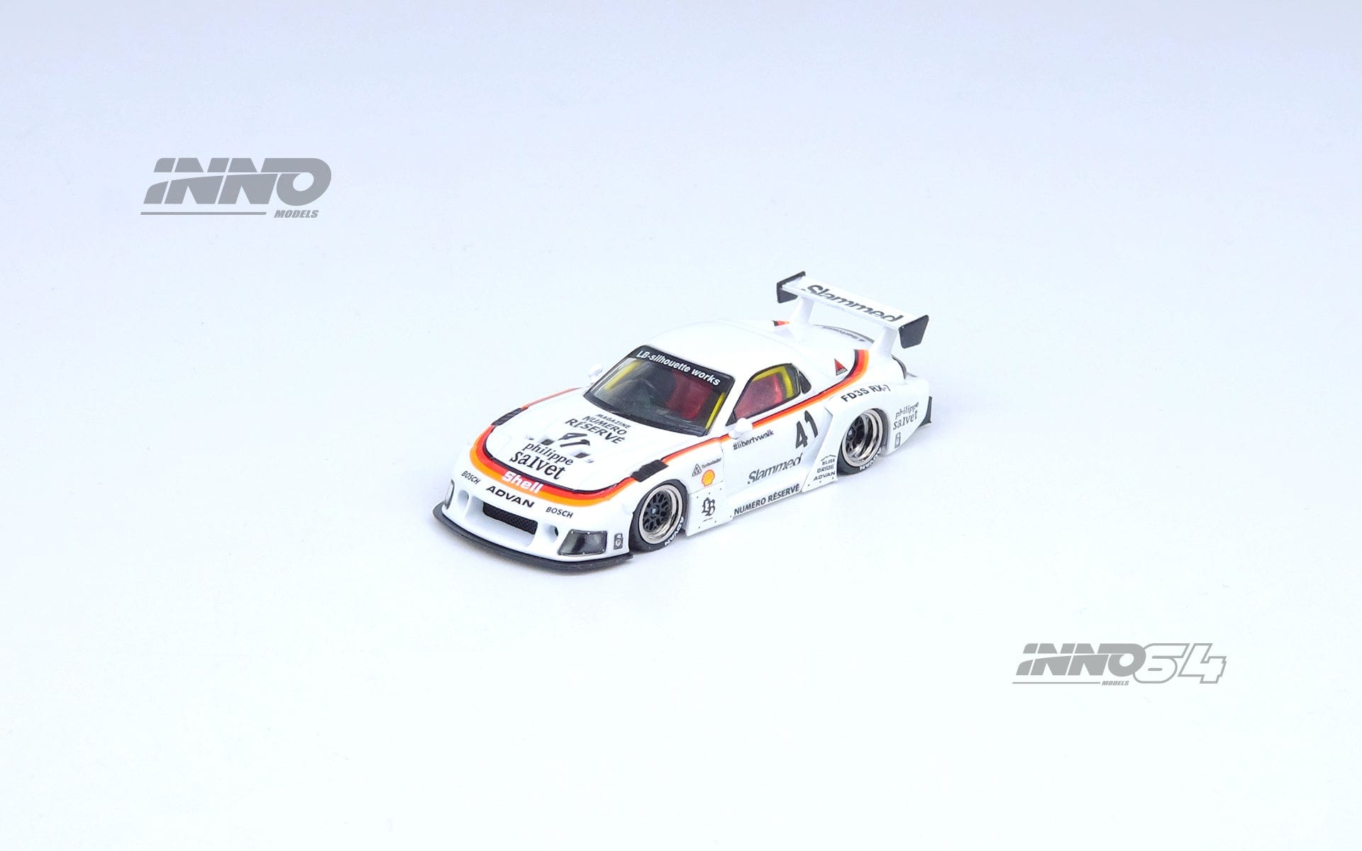 Mazda RX7 FD3S Liberty Walk Super Silhouette White Advan Inno64 1