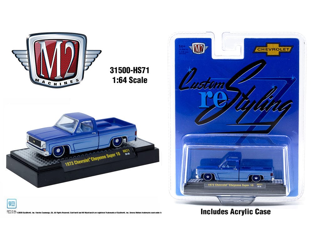 M2 カスタム - RE STYLING (ブルー) チェイスカー 1973 Chevrolet Cheyenne Super 10 Custom Re Styling Blue M2