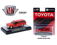 1985 Toyota Truck with Camper Shell Red M2 Machines 1:64 31500-HS76