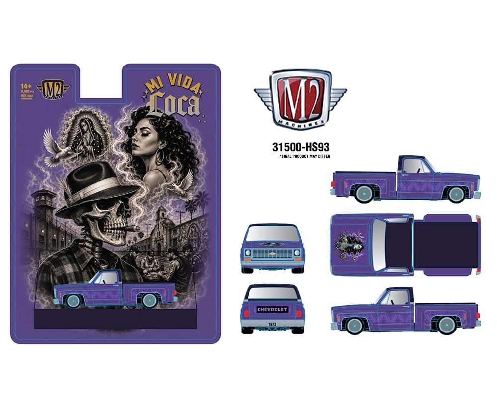 (PRE-ORDER) 1973 Chevrolet Cheyenne 10 Stepside Mi Via Loca Hobby Exclusive M2 Machines 1:64 31500-HS93