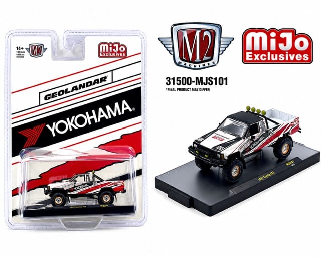 1985 Toyota 4x4 Pickup Yokohama Geolandar White M2 Machines 1/64 | Han 31500-MJS101