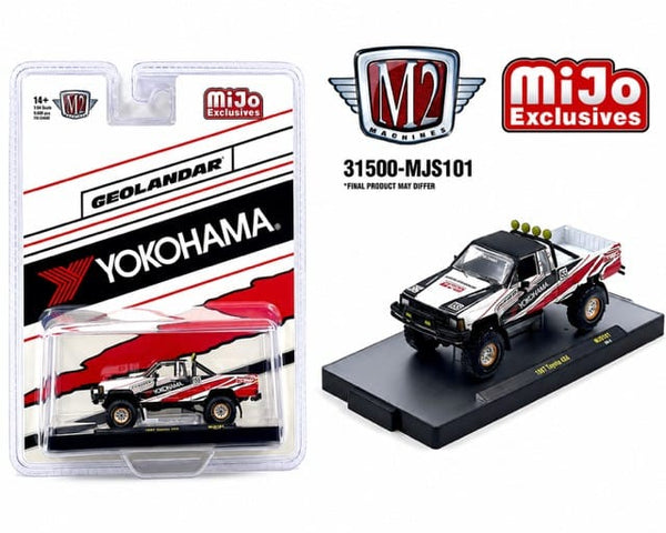 1985 Toyota 4x4 Pickup Yokohama Geolandar White M2 Machines 1/64 | Han 31500-MJS101