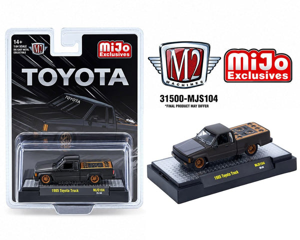 1985 Toyota Pickup Slammed Custom Matte Grey M2 Machines 1/64 | Hanz D 31500-MJS104