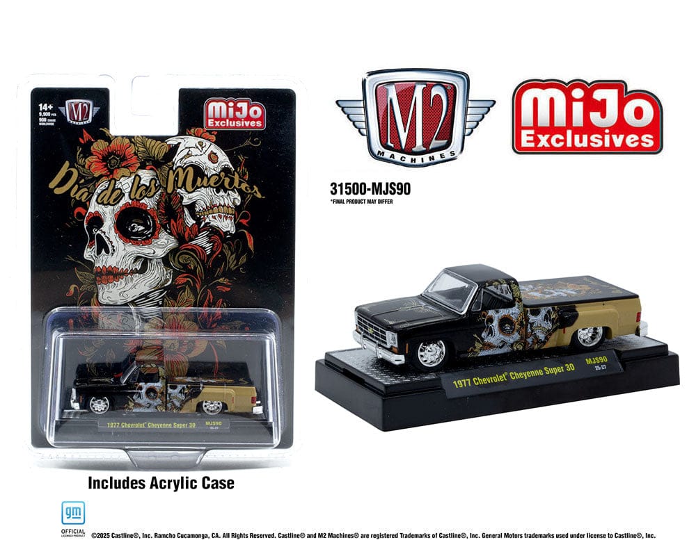 1977 Chevrolet Cheyenne Super 30 “Dia De Los Muertos” 2025 Black Gold  M2