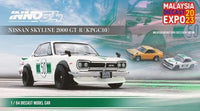 Nissan Skyline 2000 GT-R KPGC10 White Malaysia Diecast Expo 2023 Event Edition Inno64 1/64 scale
