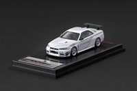 (PRE-ORDER) Nissan Skyline GT-R Mine's R34 White Ignition Model 1/64 IG4092