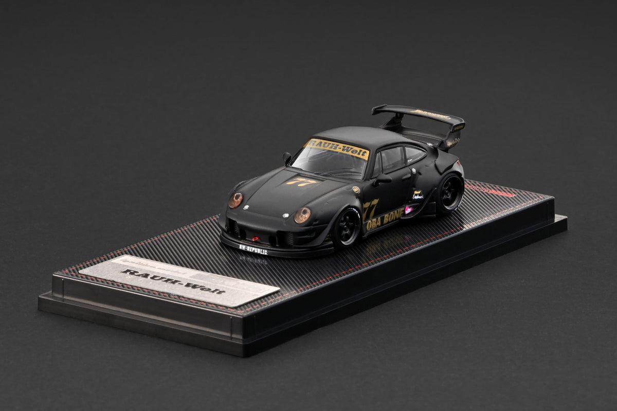 (PRE-ORDER) Porsche RWB 993 Matte Black Ignition Model 1/64 IG4212