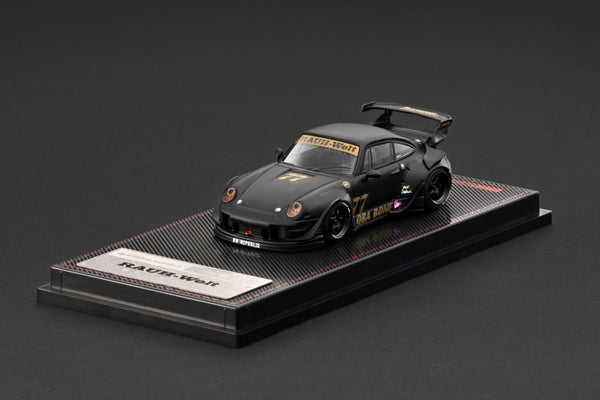 (PRE-ORDER) Porsche RWB 993 Matte Black Ignition Model 1/64 IG4212