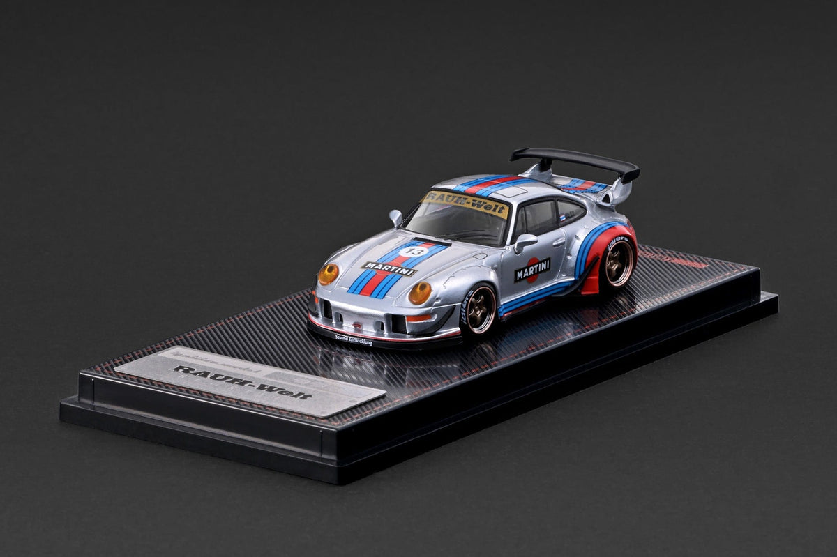(PRE-ORDER) Porsche RWB 993 Silver Martini Ignition Model 1/64 IG4213