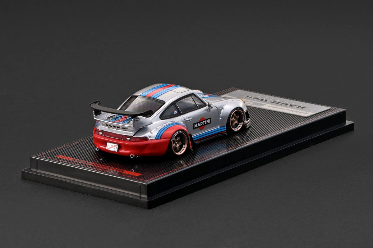 (PRE-ORDER) Porsche RWB 993 Silver Martini Ignition Model 1/64 IG4213
