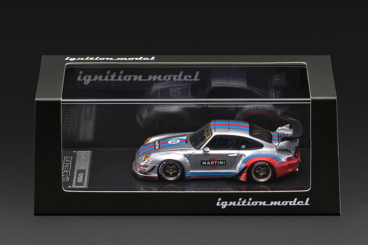 (PRE-ORDER) Porsche RWB 993 Silver Martini Ignition Model 1/64 IG4213