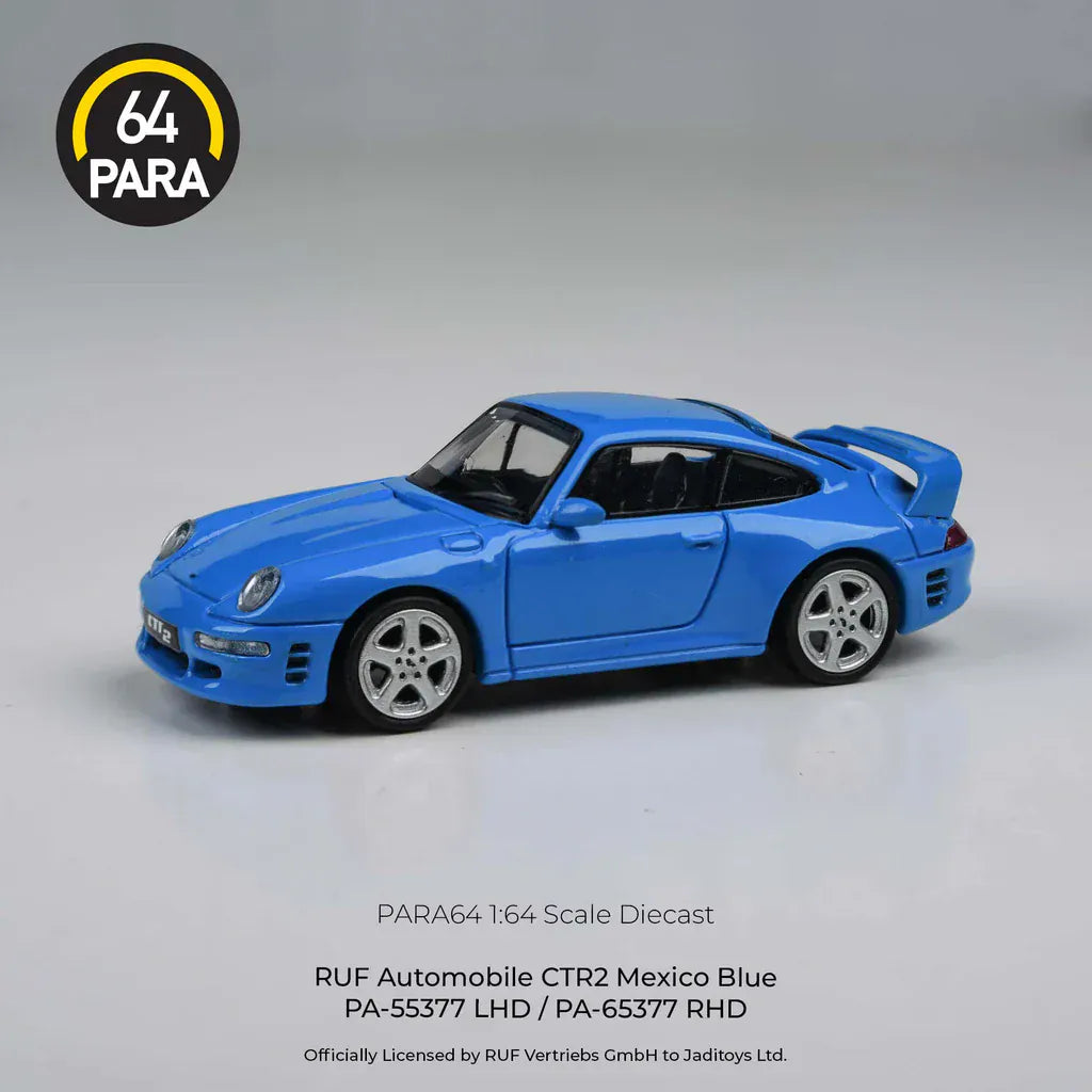 Porsche RUF Automobile CTR2 Mexico Blue Para64 1:64 scale – Hanz