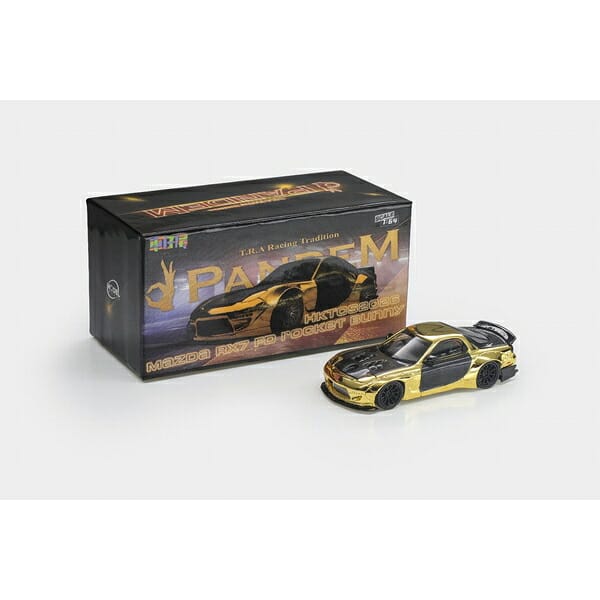 (PRE-ORDER) Mazda RX-7 FD Rocket Bunny Gold Plated HK Toycar Salon 2026 ModelModel 1/64 MM64-RX7FDR-HKTCS2026