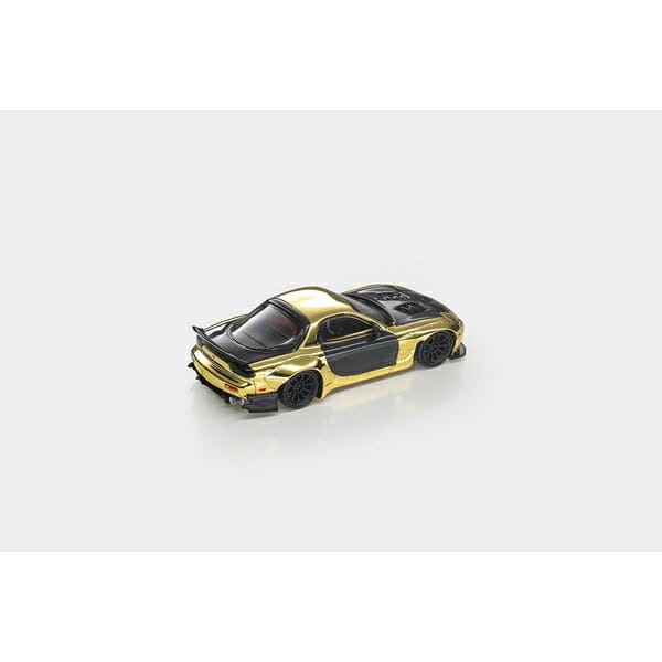 (PRE-ORDER) Mazda RX-7 FD Rocket Bunny Gold Plated HK Toycar Salon 2026 ModelModel 1/64 MM64-RX7FDR-HKTCS2026