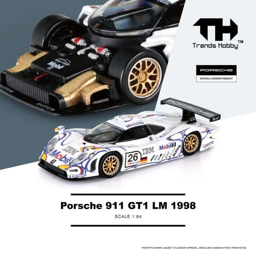 Porsche 911 GT1 LM 1998 #26 Le Mans Trends Hobby 1:64 – Hanz Driven