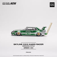 Skyline C210 Kaido Racer Bosozoku Style Silver Green Pop Race 1/64 PR640061