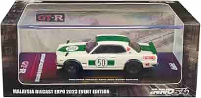 Nissan Skyline 2000 GT-R KPGC10 White Malaysia Diecast Expo 2023 Event Edition Inno64 1/64 scale