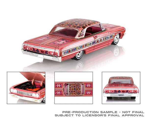 Custom Lowriders 1964 Chevrolet Impala SS Rose Pink Greenlight 1/64 63010-A