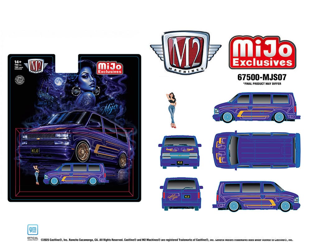 1995 Chevrolet Astro Van Lowriders M2 Machines 1/64 | Hanz Driven 67500-MJS07