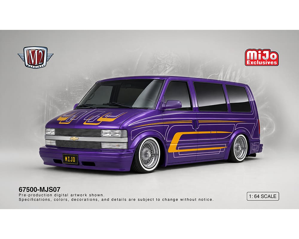 1995 Chevrolet Astro Van Lowriders M2 Machines 1/64 | Hanz Driven 67500-MJS07
